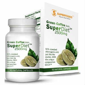 Superfoods Πράσινος Καφές Superdiet 2500mg, 90caps