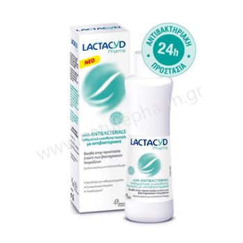Lactacyd Pharma Antibacterial Καθαριστικό Ευαίσθητης Περιοχής Aντιβακτηριακό, 250ml