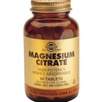 Solgar Citrate Magnesium 200mg tabs 60s