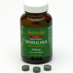 Health Aid Spirulina 500mg, 60tabs