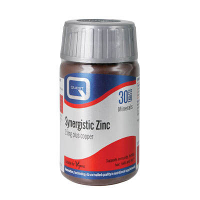 Synergistic Zinc 15mg with copper, 30tabs