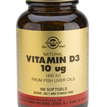 Solgar Vitamin D3 400IU softgels 100s