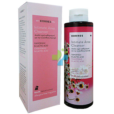 Korres Intimate Area Cleanser, Χαμομήλι & Lactic Acid, 250ml